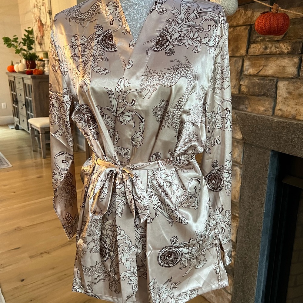 Escalier Silk shirt kimono